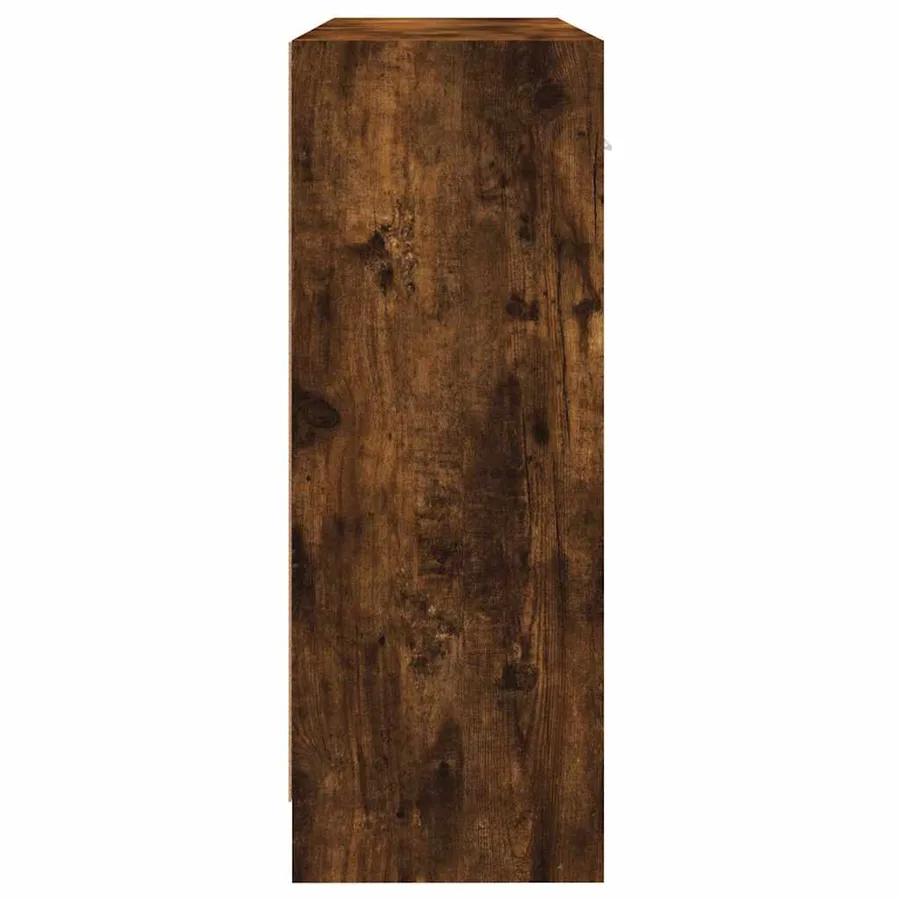 Buffet chêne fumé 91x28x75 cm bois d'ingénierie - 7