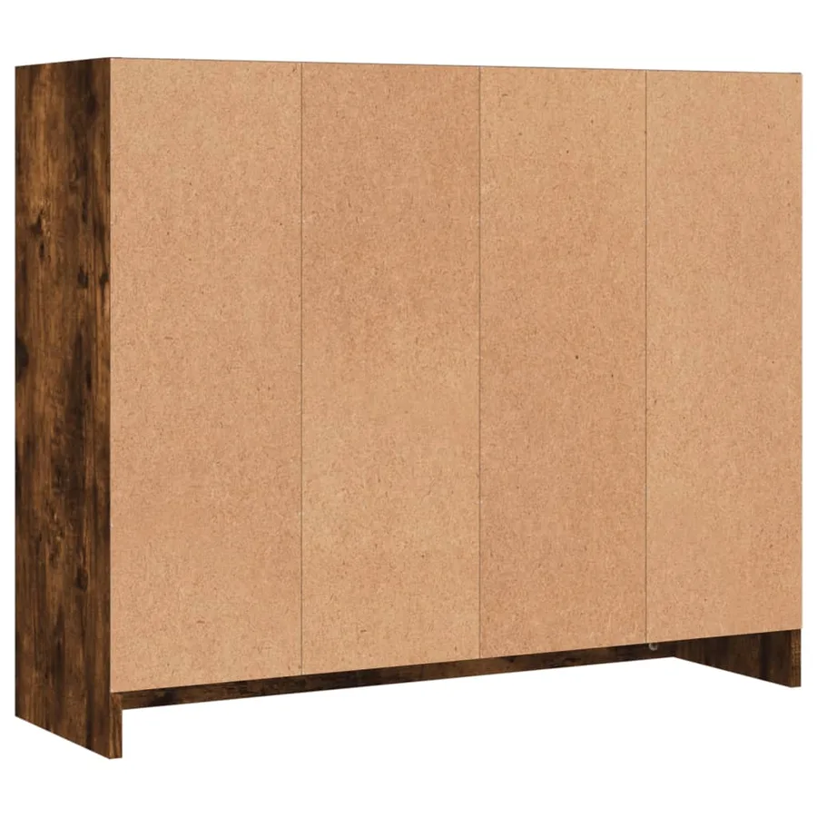 Buffet chêne fumé 91x28x75 cm bois d'ingénierie - 8