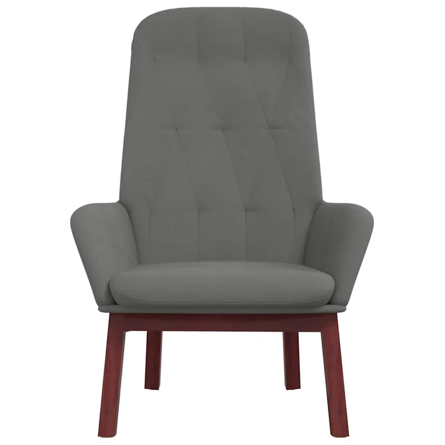 Chaise de relaxation Gris foncé Velours - 3
