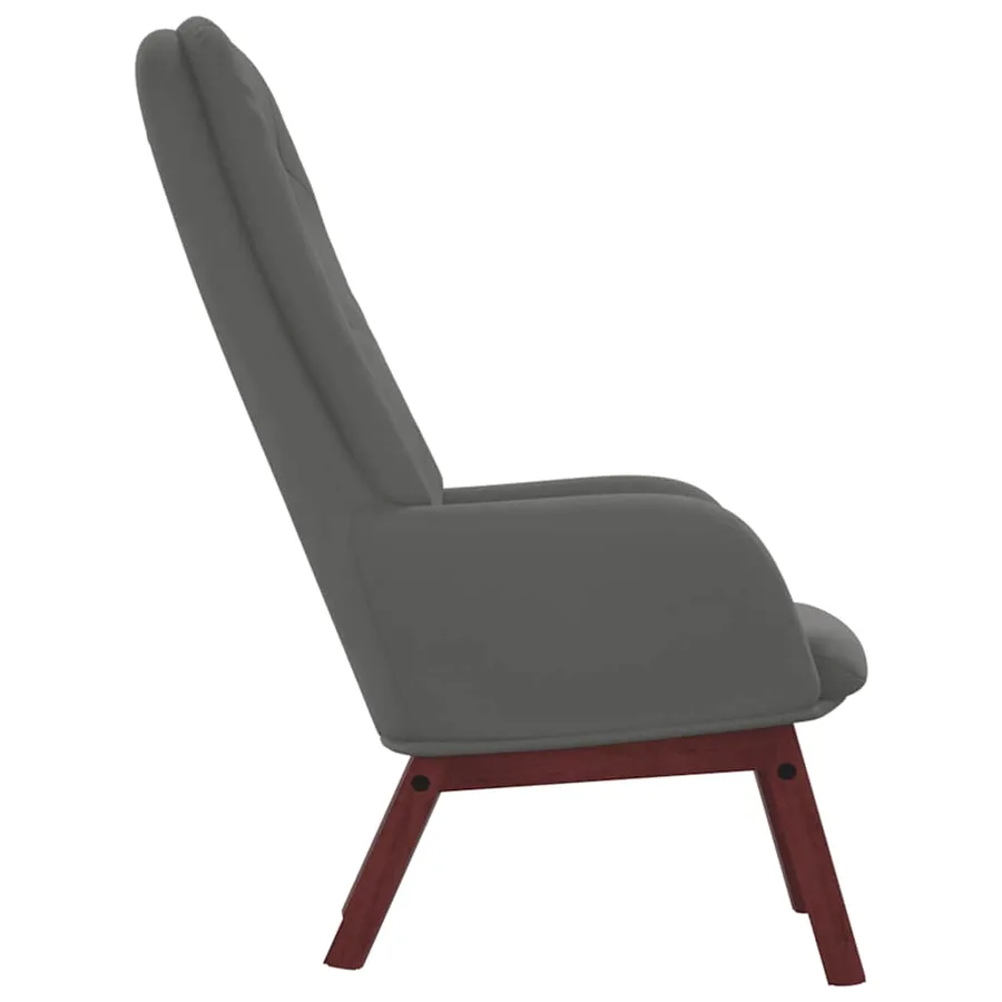 Chaise de relaxation Gris foncé Velours - 4
