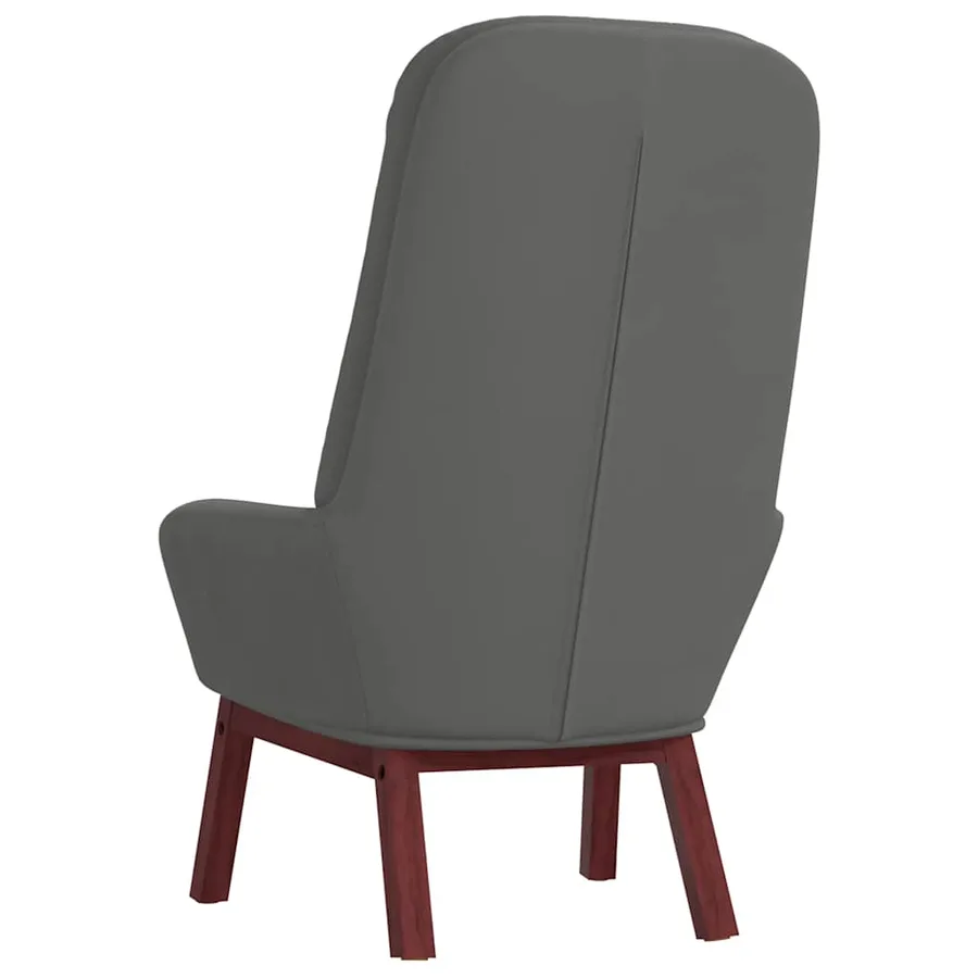 Chaise de relaxation Gris foncé Velours - 5