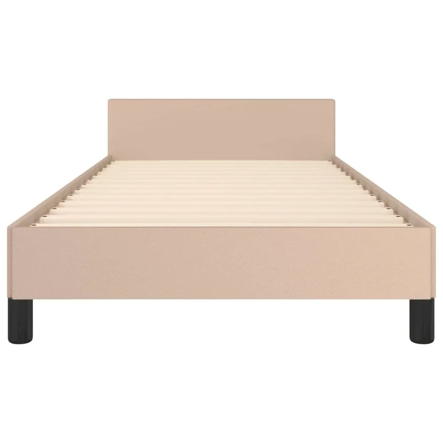 Cadre de lit sans matelas cappuccino 100x200 cm similicuir - 6