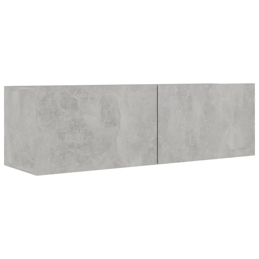 Ensemble de meuble TV 9 pcs Gris béton Bois d'ingénierie - 5