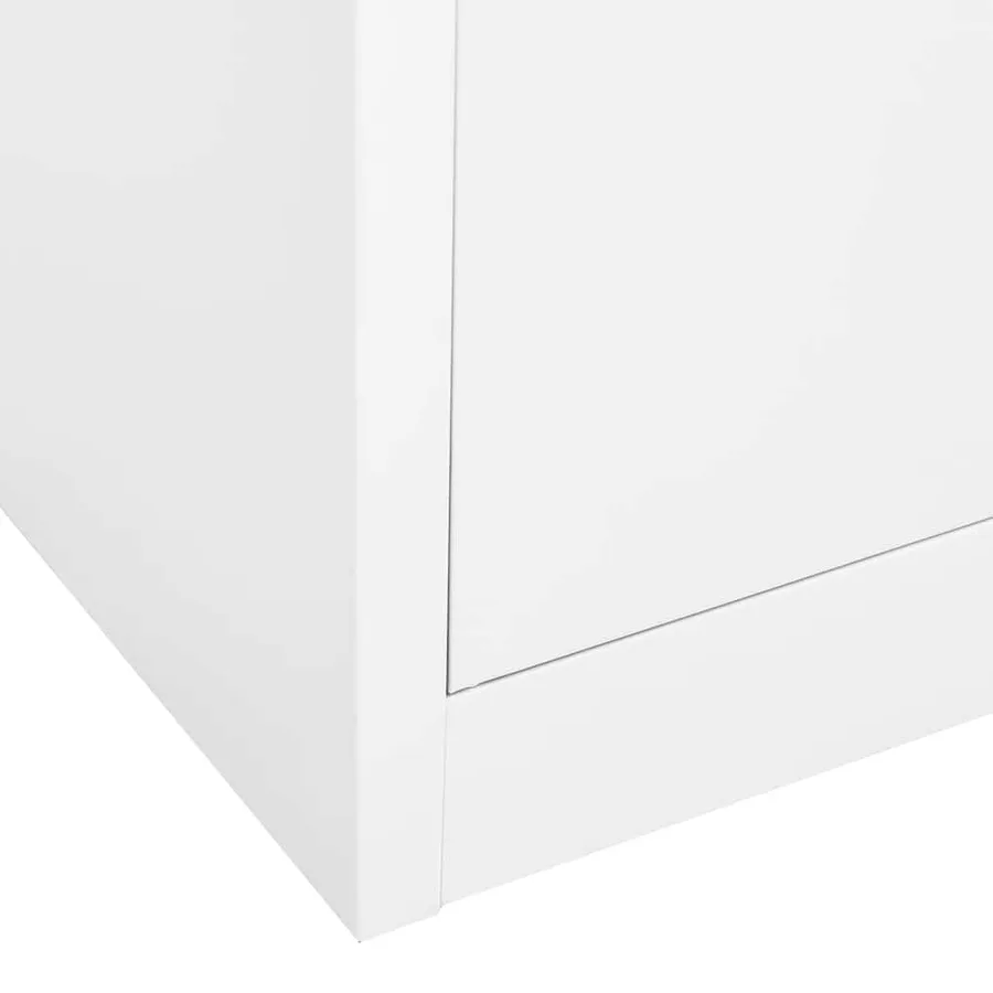 Armoire de bureau Blanc 90x40x180 cm Acier - 10