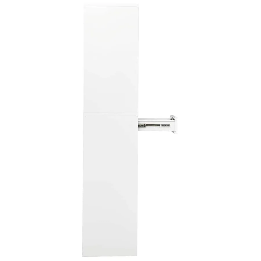 Armoire de bureau Blanc 90x40x180 cm Acier - 4