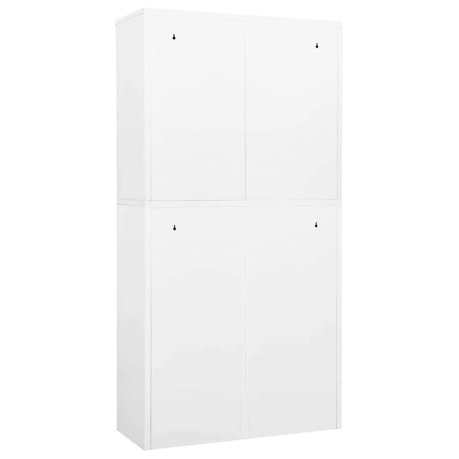 Armoire de bureau Blanc 90x40x180 cm Acier - 5