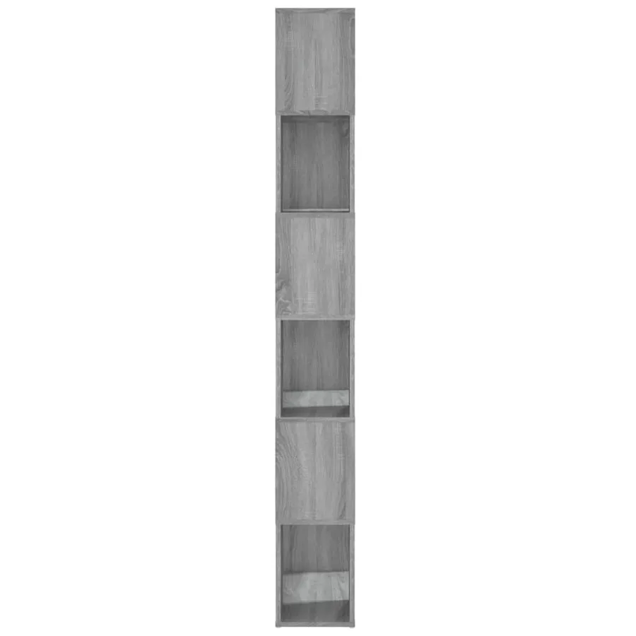 Bibliothèque/Séparateur de pièce Sonoma gris 60x24x186 cm - 6