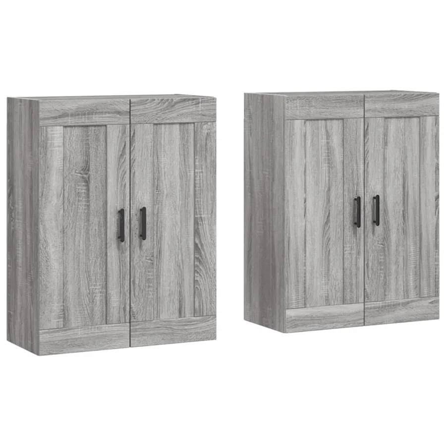 Armoires murales 2 pcs sonoma gris bois d'ingénierie - 2