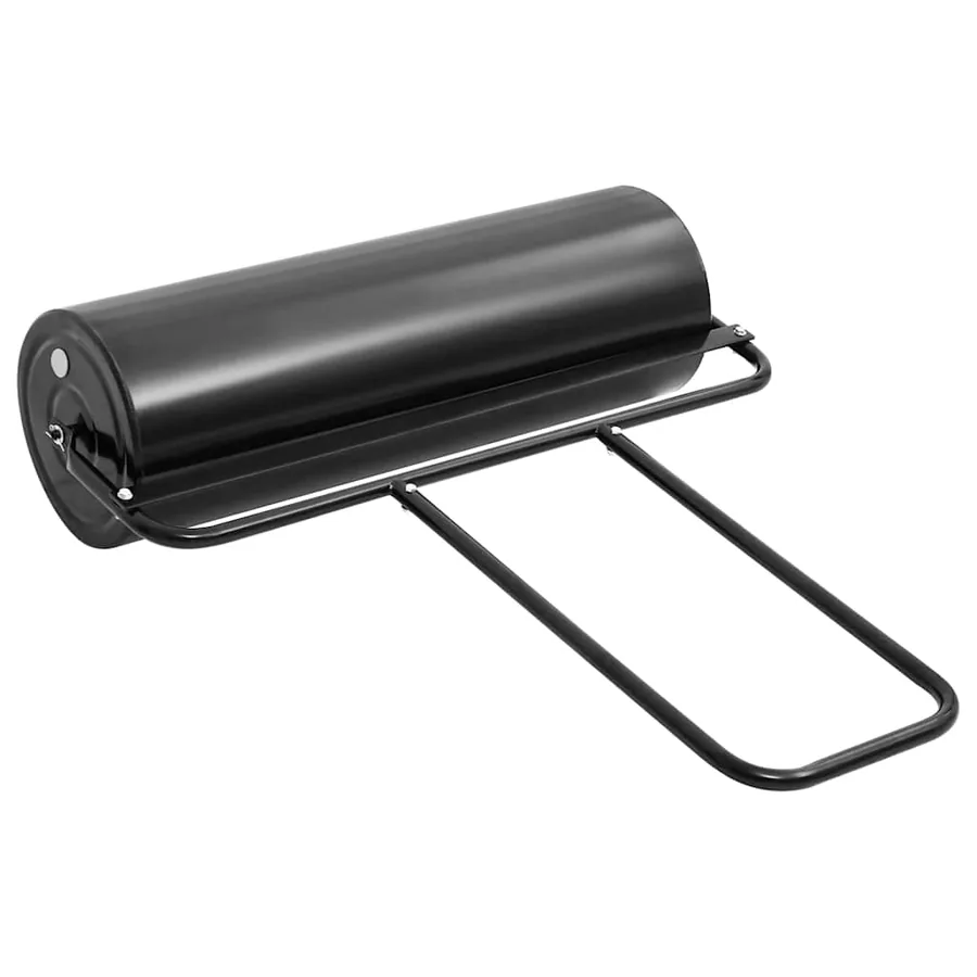Rouleau à gazon à pousser de jardin noir 63 L fer et acier - 3