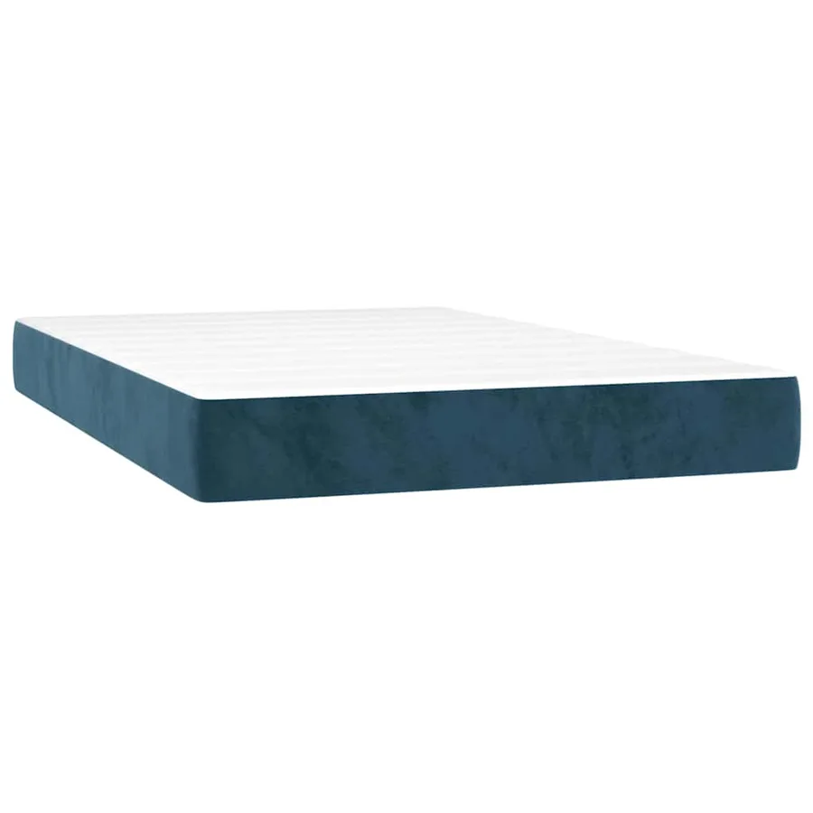 Sommier à lattes de lit matelas et LED Bleu foncé 120x200 cm - 6