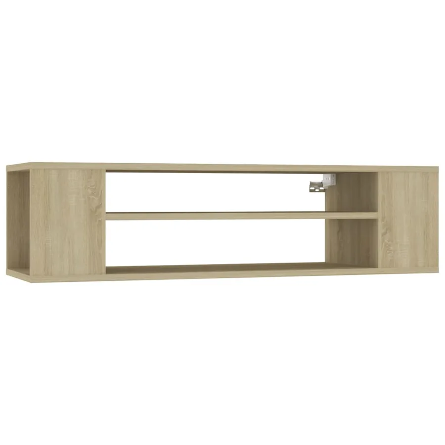 Meuble TV suspendu Chêne sonoma 100x30x26,5 cm Bois ingénierie - 2