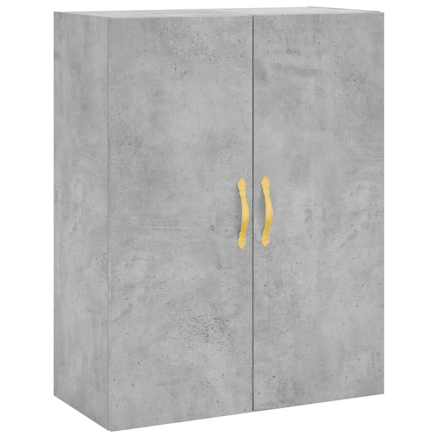 Buffet haut Gris béton 69,5x34x180 cm Bois d'ingénierie - 4