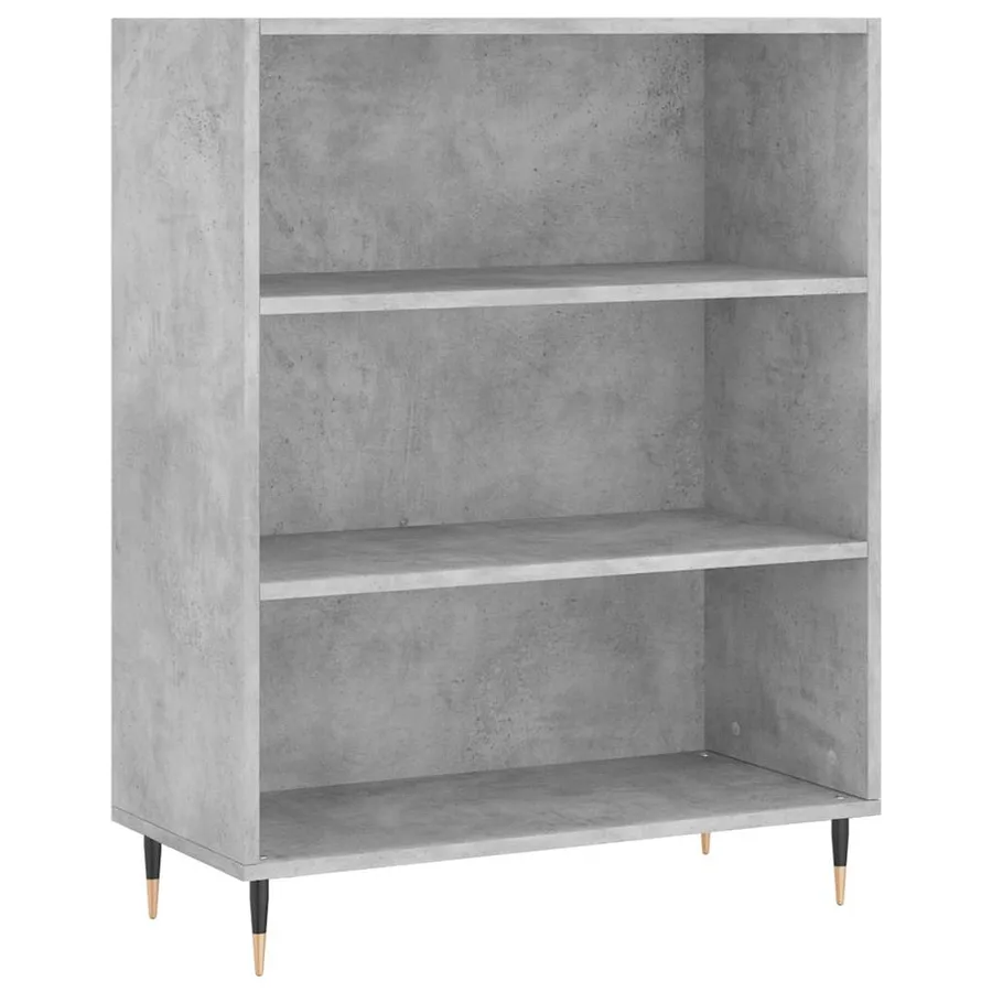 Buffet haut Gris béton 69,5x34x180 cm Bois d'ingénierie - 6