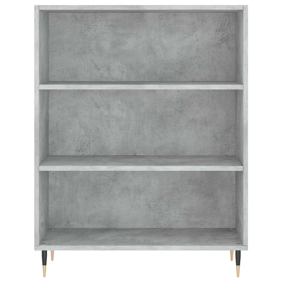 Buffet haut Gris béton 69,5x34x180 cm Bois d'ingénierie - 7