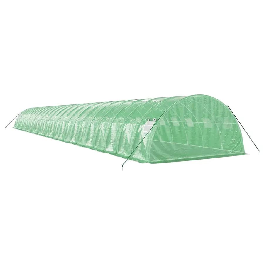 Serre avec cadre en acier vert 96 m² 24x4x2 m - 6