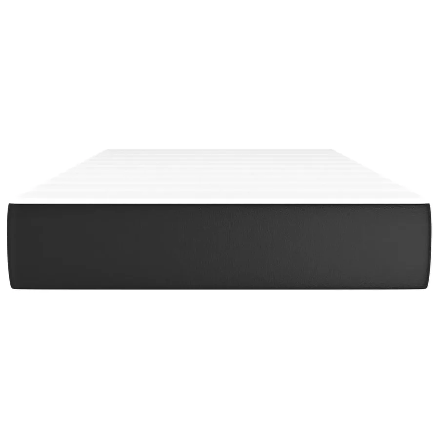 Matelas de lit à ressorts ensachés fermeté moyenne Noir 90x200x20 cm Similicuir - 3