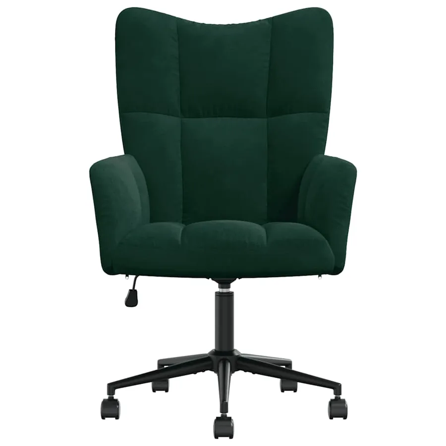Chaise de relaxation Vert foncé Velours - 3