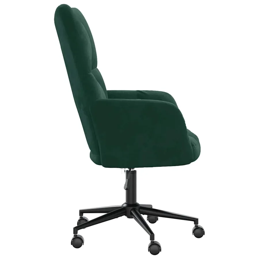 Chaise de relaxation Vert foncé Velours - 4
