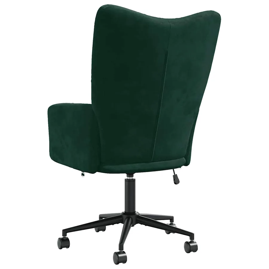 Chaise de relaxation Vert foncé Velours - 5