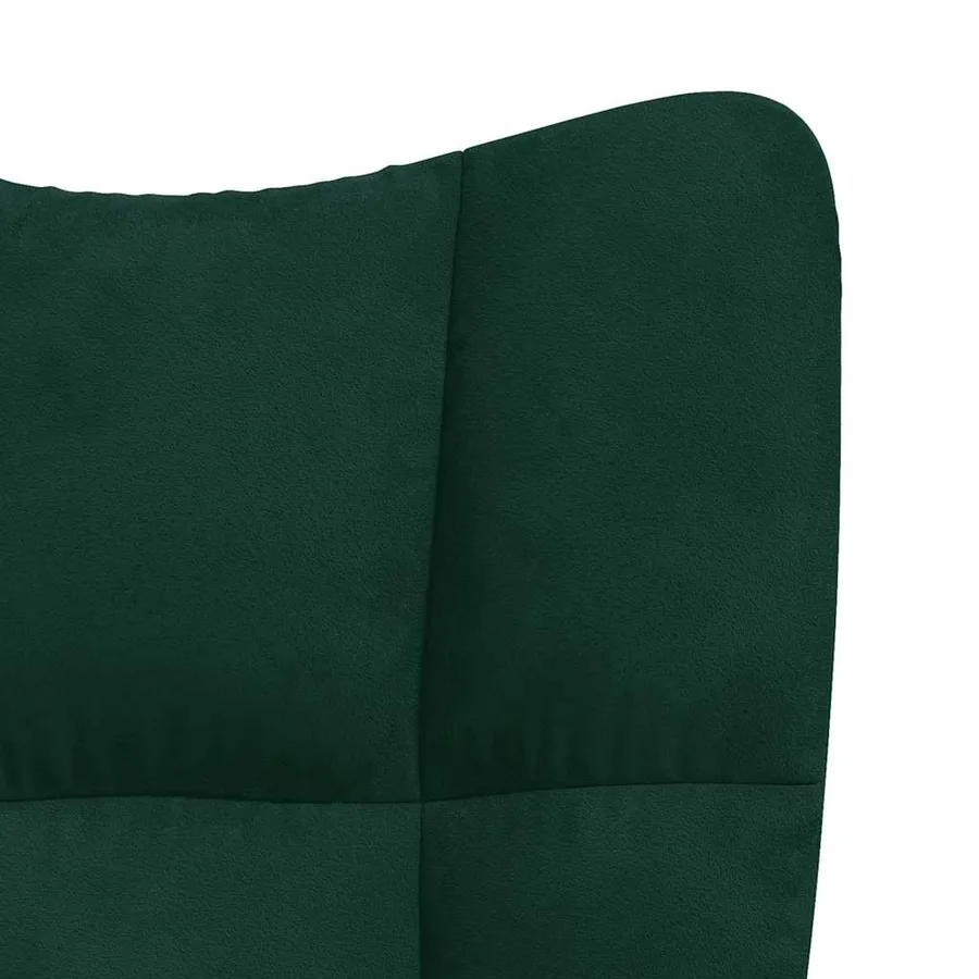 Chaise de relaxation Vert foncé Velours - 6
