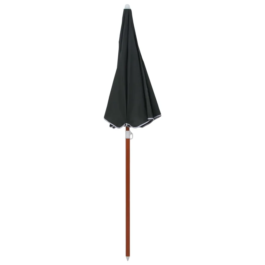 Parasol de jardin avec mât en acier 180 cm anthracite - 2