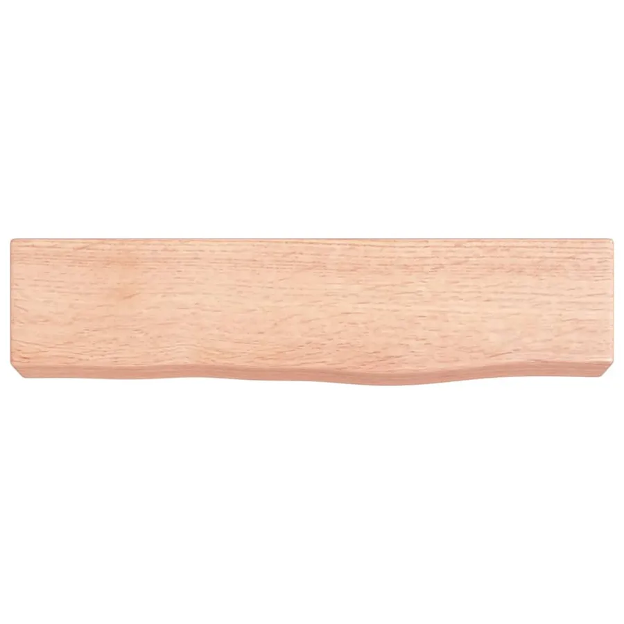 Étagère murale marron clair 40x10x6 cm bois chêne massif traité - 4
