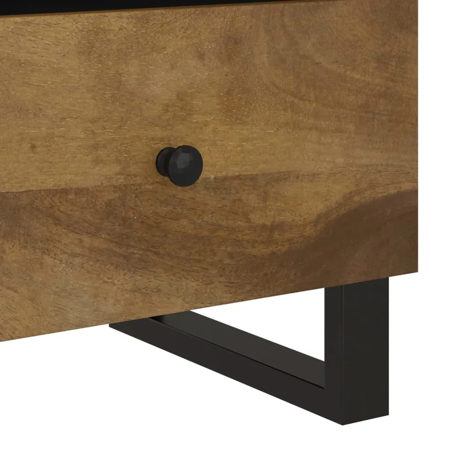 Table de chevet Bois de manguier solide et bois d'ingénierie - 8