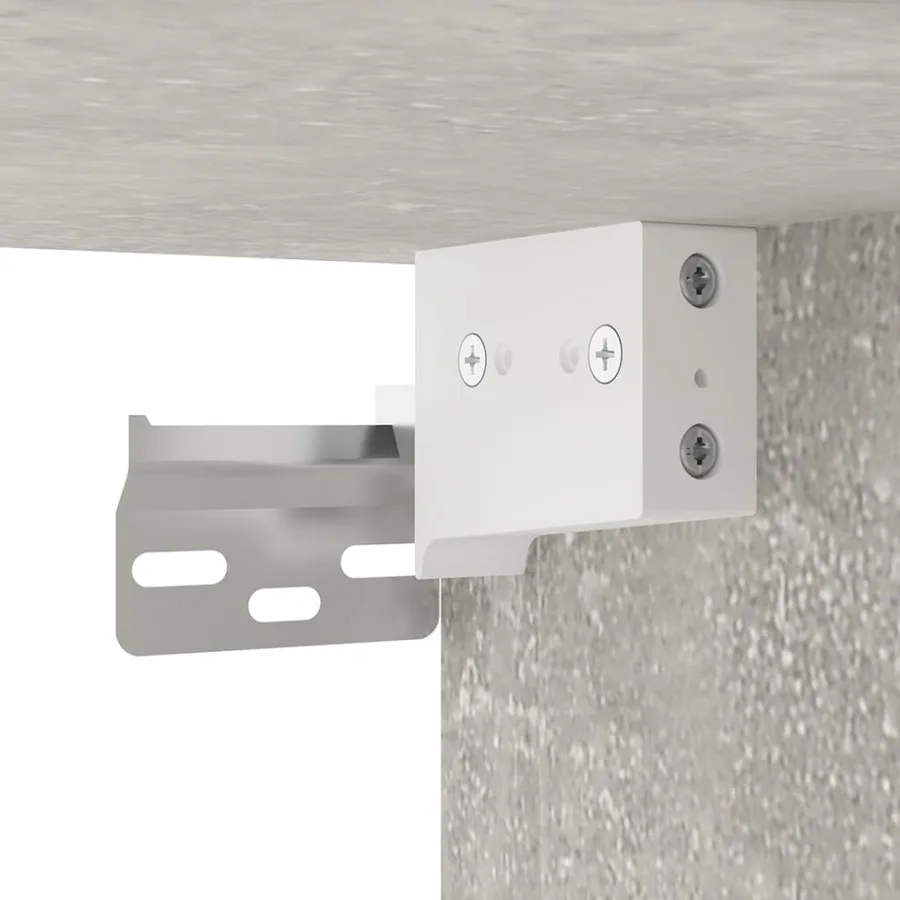 Meuble TV mural Gris béton 40x34,5x60 cm - 7