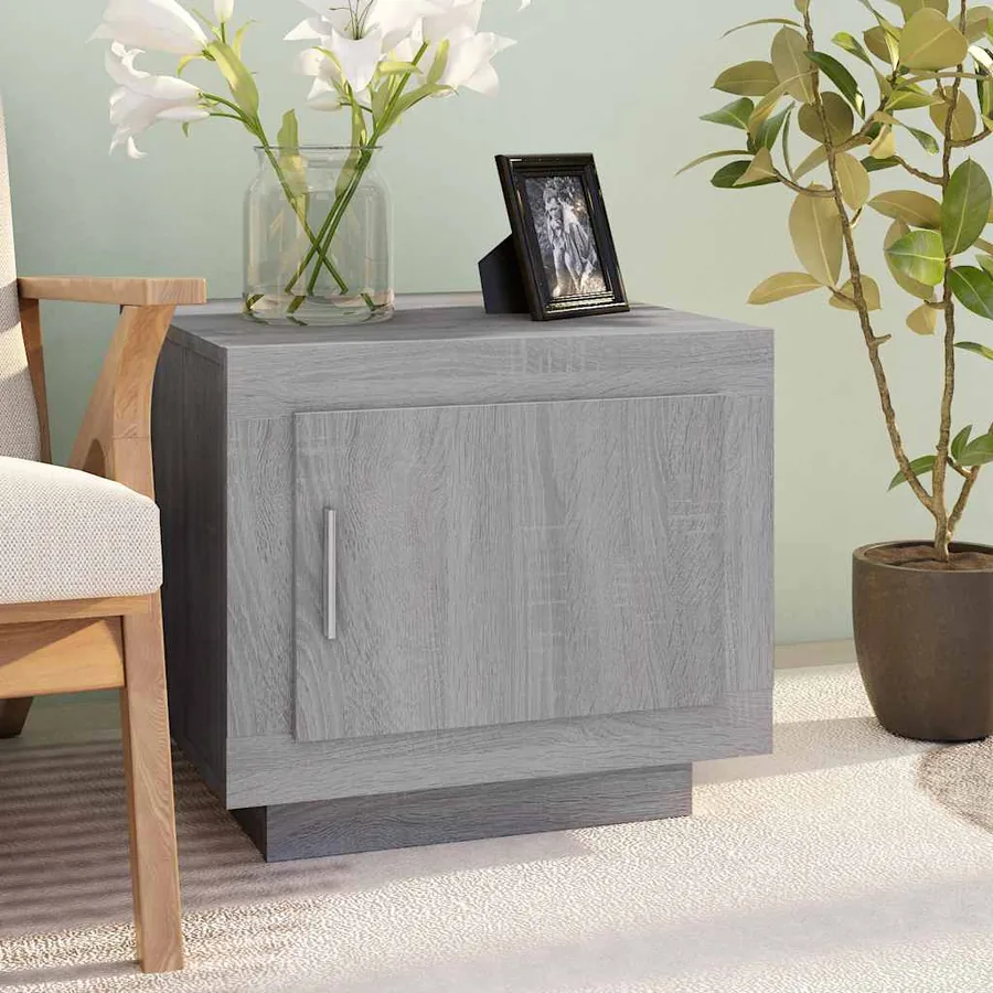 Table basse sonoma gris 51x50x45 cm bois d'ingénierie
