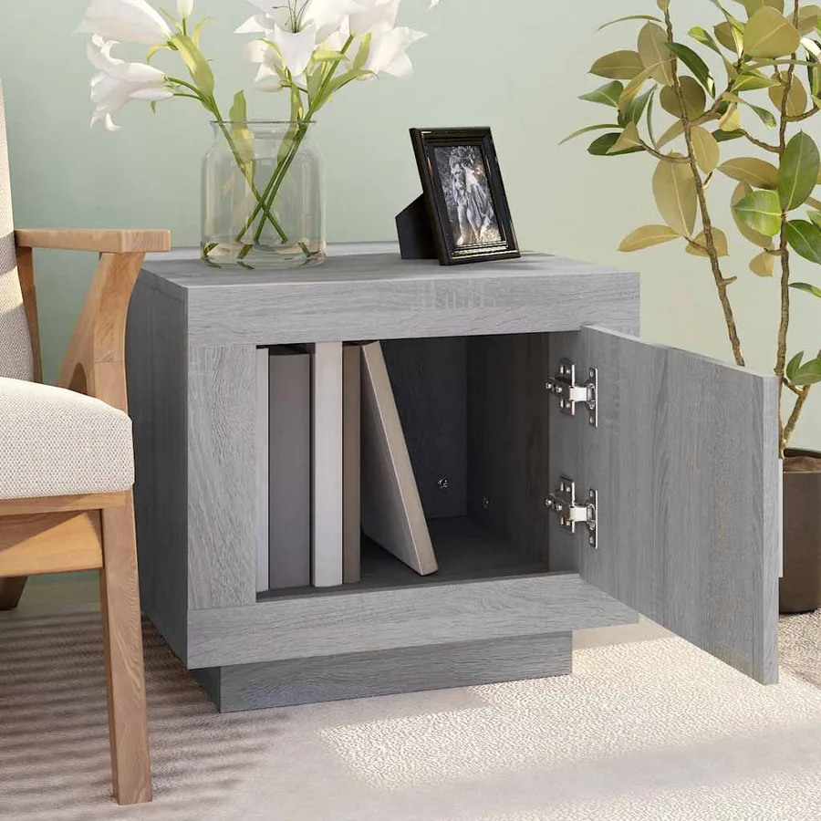 Table basse sonoma gris 51x50x45 cm bois d'ingénierie - 3