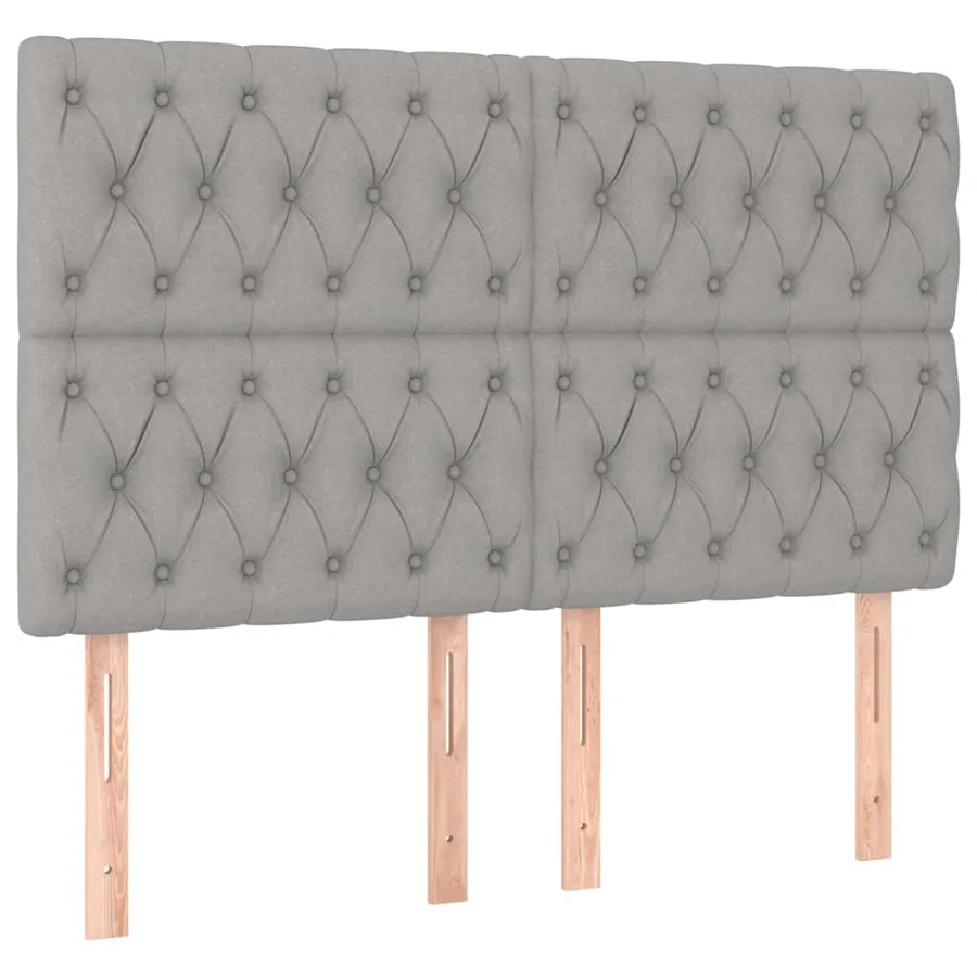 Sommier à lattes de lit matelas et LED Gris clair 160x200 cm - 7