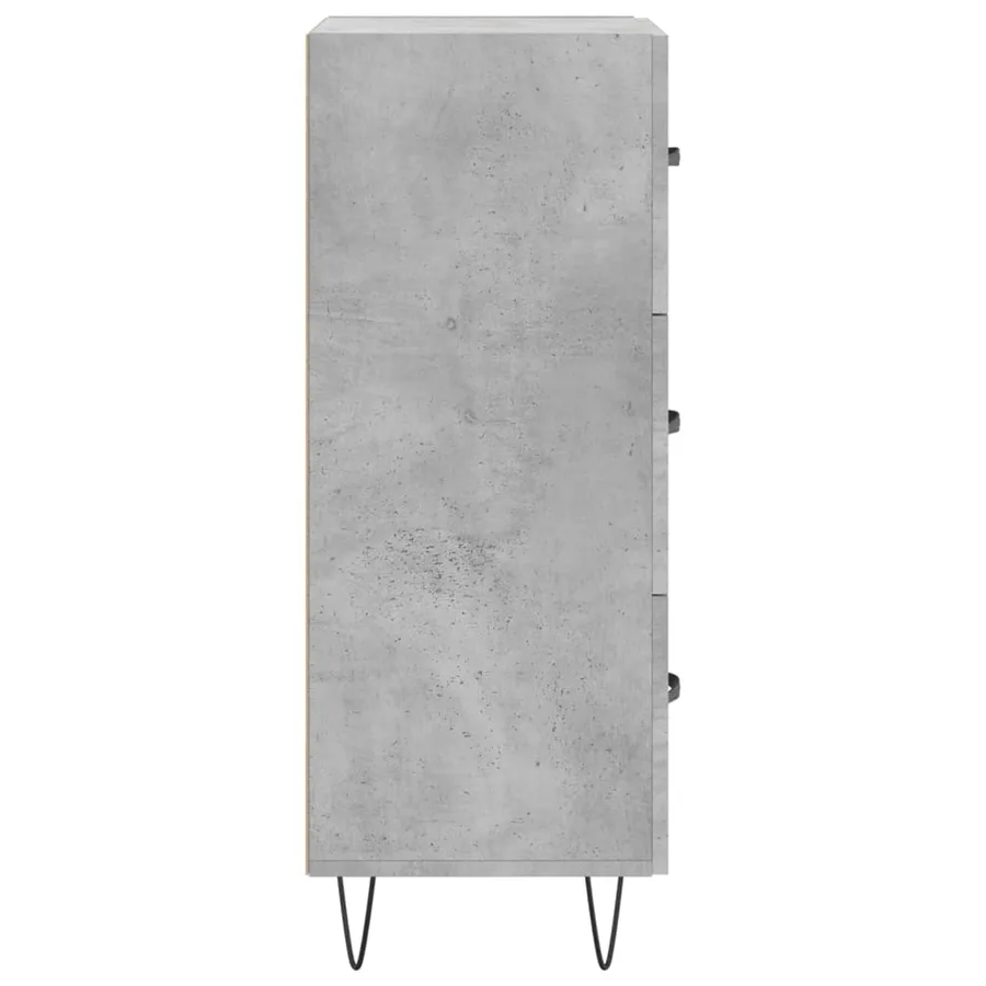 Buffet Gris béton 34,5x34x90 cm Bois d'ingénierie - 7