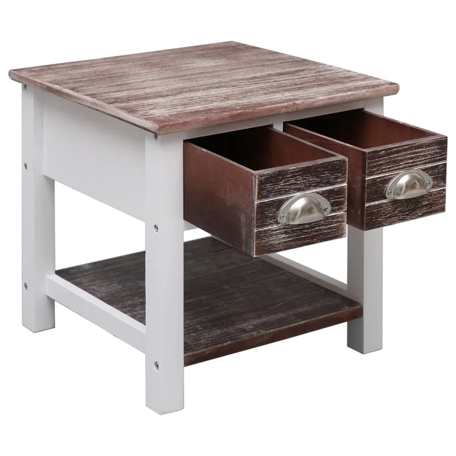 Table d'appoint Marron 40x40x40 cm Bois de Paulownia - 4