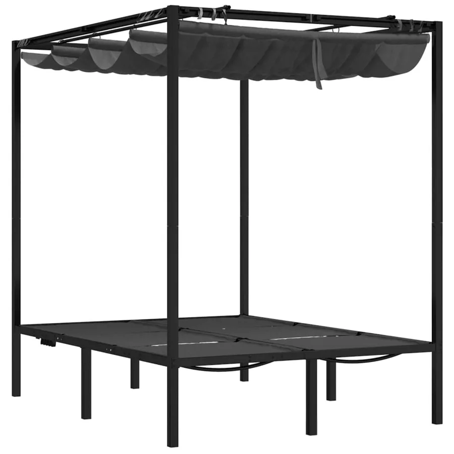 Chaise longue double avec rideaux latéraux et supérieurs - 4