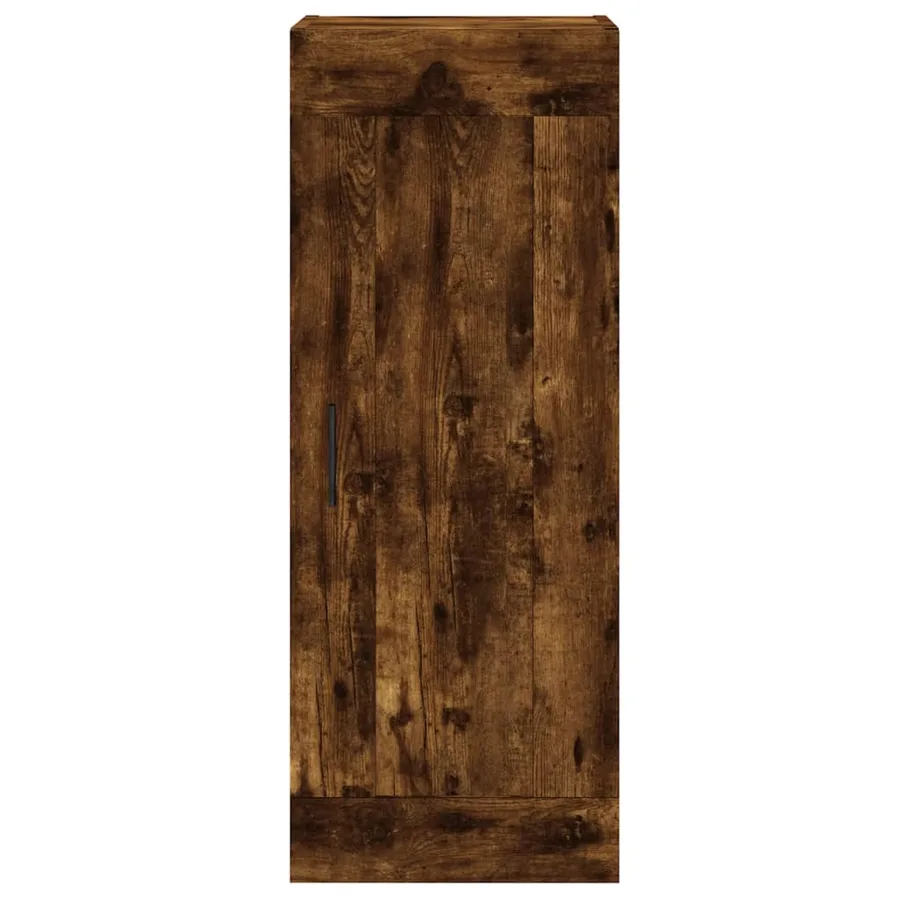 Buffet haut Chêne fumé 34,5x34x180 cm Bois d'ingénierie - 6