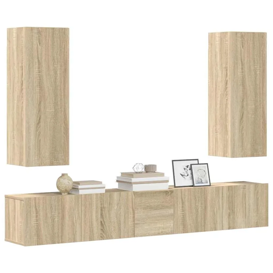 Ensemble de meubles TV 5 pcs Chêne sonoma Bois d'ingénierie - 3