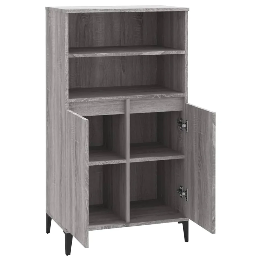 Buffet haut Sonoma gris 60x36x110 cm Bois d'ingénierie - 4