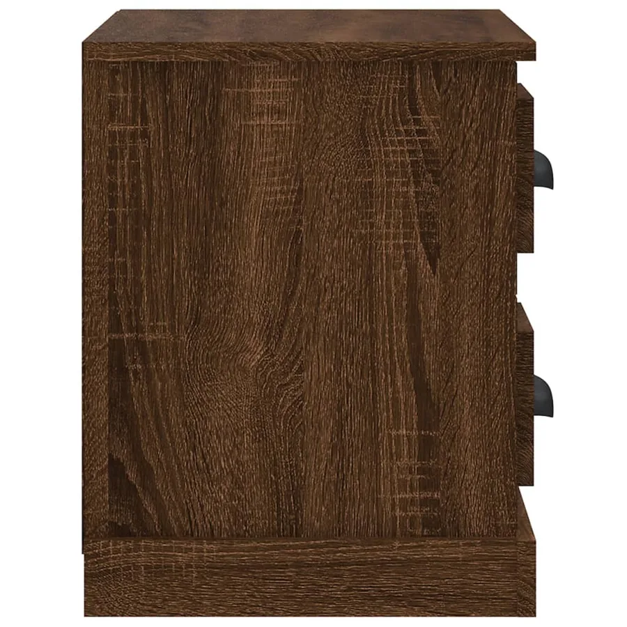 Table de chevet chêne marron 60x35,5x45 cm - 8