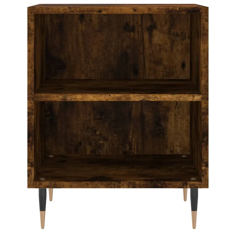Tables de chevet 2 pcs chêne fumé 40x30x50 cm bois d'ingénierie - 5