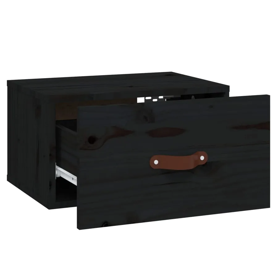 Tables de chevet murales 2 pcs Noir 40x29,5x22 cm - 8