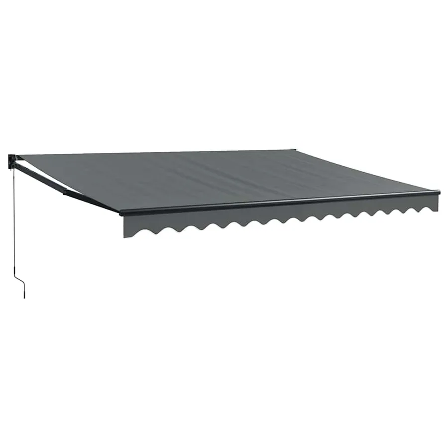 Auvent rétractable anthracite 4x3 m tissu et aluminium - 2