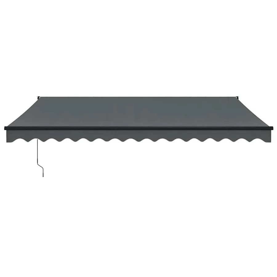 Auvent rétractable anthracite 4x3 m tissu et aluminium - 3