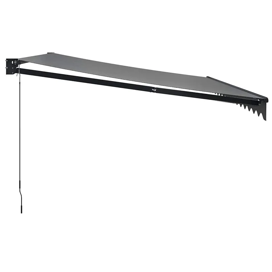 Auvent rétractable anthracite 4x3 m tissu et aluminium - 4