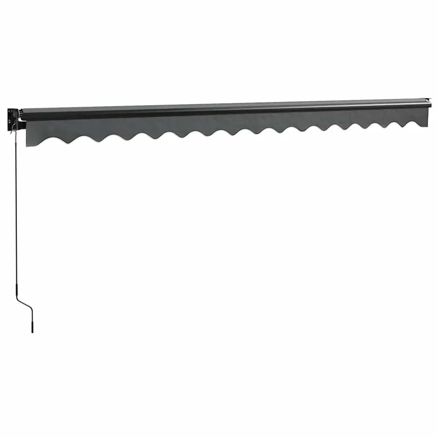 Auvent rétractable anthracite 4x3 m tissu et aluminium - 6