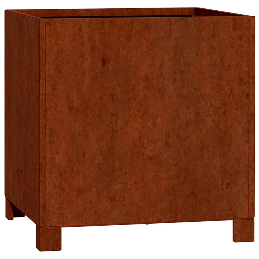 Jardinières avec pieds 2 pcs Rouillé 40x40x40 cm Acier corten - 5