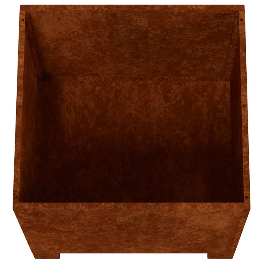 Jardinières avec pieds 2 pcs Rouillé 40x40x40 cm Acier corten - 9