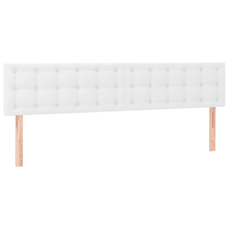 Sommier à lattes de lit avec matelas Blanc 200x200cm Similicuir - 6