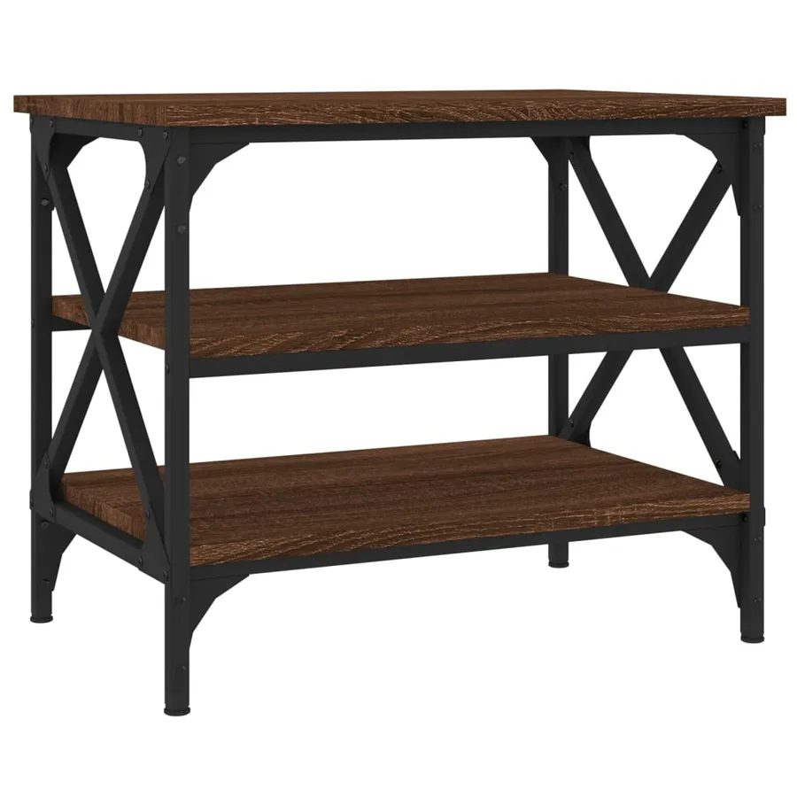 Table d'appoint Chêne marron 55x38x45 cm Bois d'ingénierie - 2