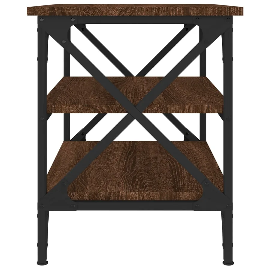 Table d'appoint Chêne marron 55x38x45 cm Bois d'ingénierie - 6