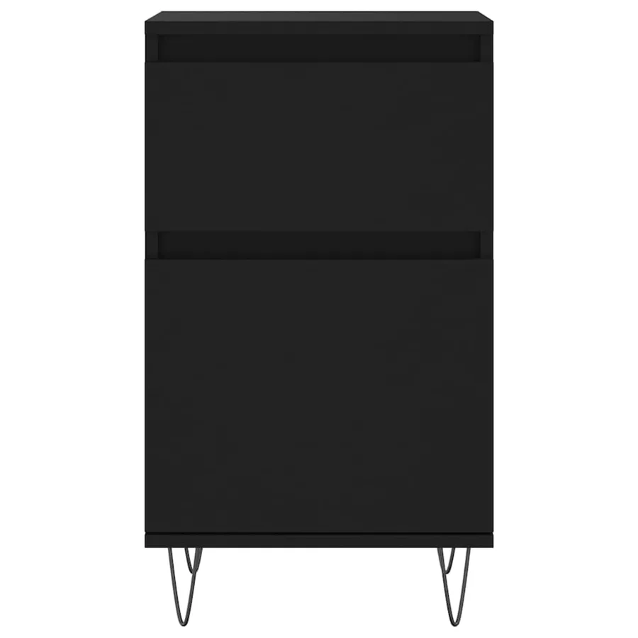 Buffets 2 pcs noir 40x35x70 cm bois d’ingénierie - 6